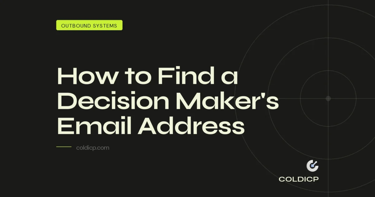 How to Find a Decision Maker's Email Address - COLDICP