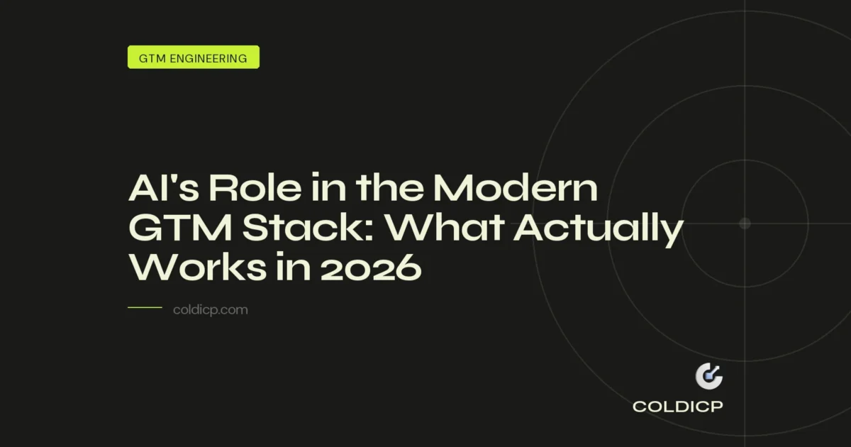 AI's Role in the Modern GTM Stack: What Actually Works in 2026 — COLDICP